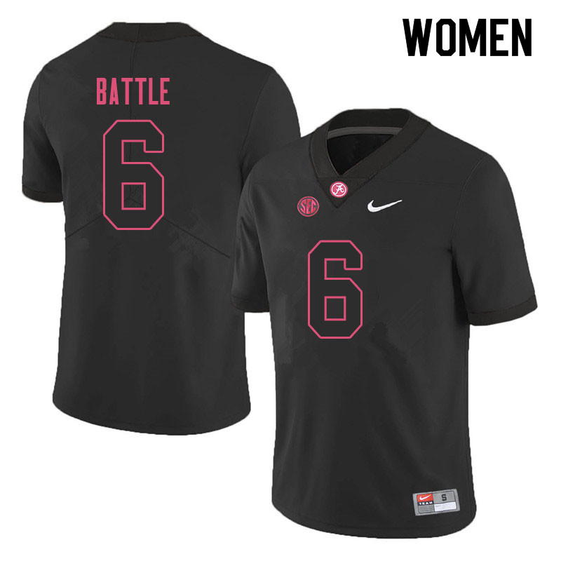 Women #6 Jordan Battle Alabama Crimson Tide College Football Jerseys Sale-Black